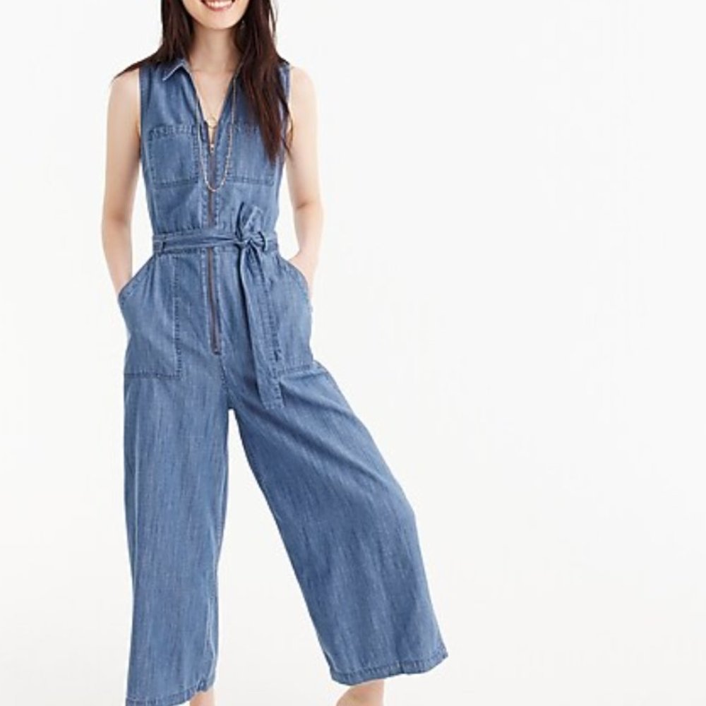 J. Crew Point Sur zip-front chambray jumpsuit